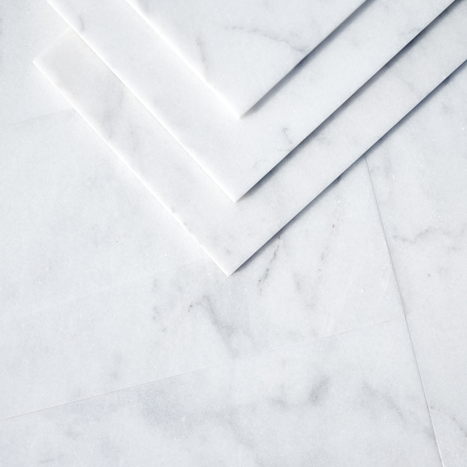 Calacatta White Polished Marble Tiles