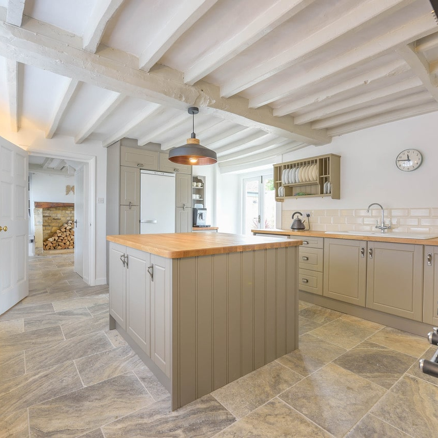 Silver Travertine Filled Honed