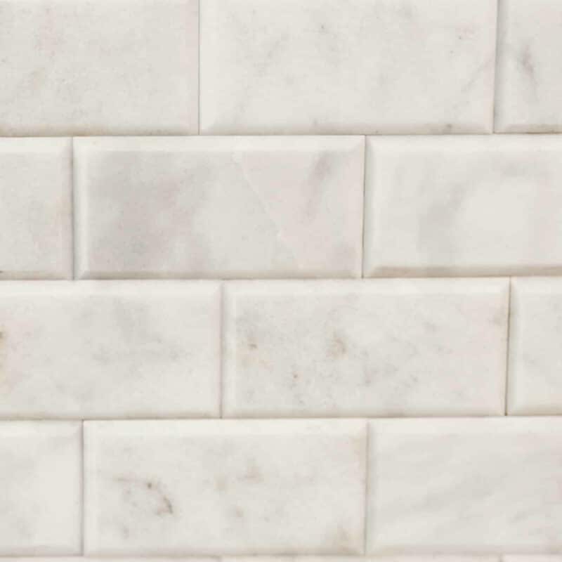 Calacatta White Honed Marble Metro Tiles