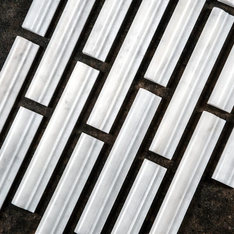 Calacatta White Honed Polished Marble Dado